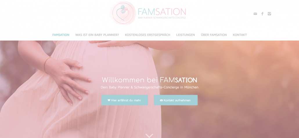 Famsation geht online. München- Baby Planner & Schwangerschafts-Concierge